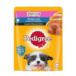 Pedigree Puppy Wet Dog Food Chicken Liver in Loaf with Vegetables 70 g