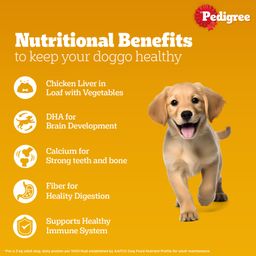 Pedigree Puppy Wet Dog Food Chicken Liver in Loaf with Vegetables 70 g