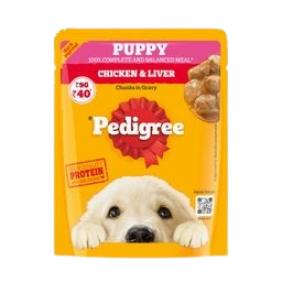 Pedigree Puppy Wet Dog Food Chicken Chunks in Gravy Pouch