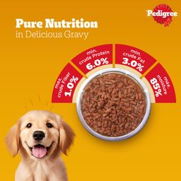 Pedigree Puppy Wet Dog Food Chicken Chunks in Gravy Pouch